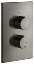 GESSI Via Manzoni Parties apparentes pour mitigeur thermostatique douche mural 1 sortie. Black Metal Brossé PVD