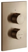 GESSI Via Manzoni Parties apparentes pour mitigeur thermostatique douche mural 1 sortie. Cuivre Brossé PVD
