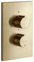GESSI Via Manzoni Parties apparentes pour mitigeur thermostatique douche mural 3 sorties. Warm Bronze Br. PVD