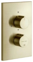 Gessi Via Manzoni Parties apparentes pour mitigeur thermostatique douche mural 3 sorties. laiton brossé PVD