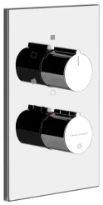 Gessi Via Manzoni Parties apparentes pour mitigeur thermostatique douche mural 3 sorties. chromé