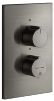 Gessi Via Manzoni Parties apparentes pour mitigeur thermostatique douche mural 3 sorties. Black Metal Brossé PVD