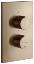 GESSI Via Manzoni Parties apparentes pour mitigeur thermostatique douche mural 3 sorties. Cuivre Brossé PVD