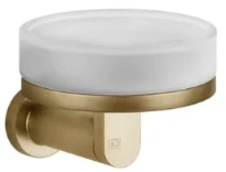 GESSI Emporio Accessories Porte-savon mural en verre satiné. Warm Bronze Br. PVD