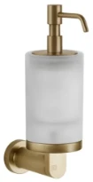 GESSI Emporio Accessories Distributeur de savon liquide mural en verre satiné. Warm Bronze Br. PVD