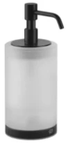 GESSI Emporio Accessories Distributeur de savon liquide à poser en verre satiné. Noir XL