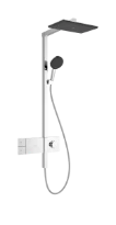 Hansgrohe Raindance Alive Q Showerpipe 210 x 340 mm 1jet EcoSmart avec thermostat ShowerSelect Comfort - chromé