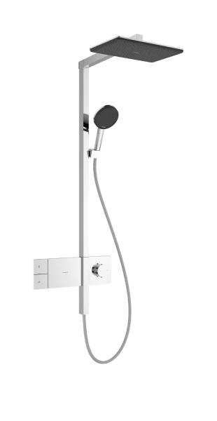 Hansgrohe Raindance Alive Q Showerpipe 210 x 340 mm 1jet EcoSmart avec thermostat ShowerSelect Comfort - chromé