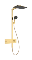 Hansgrohe Raindance Alive Q Showerpipe 210 x 340 mm 1jet EcoSmart avec thermostat ShowerSelect Comfort - Polished Gold Optic