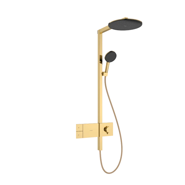 Hansgrohe Raindance Alive S Showerpipe 300 mm 1jet avec thermostat ShowerSelect Comfort - Polished Gold Optic