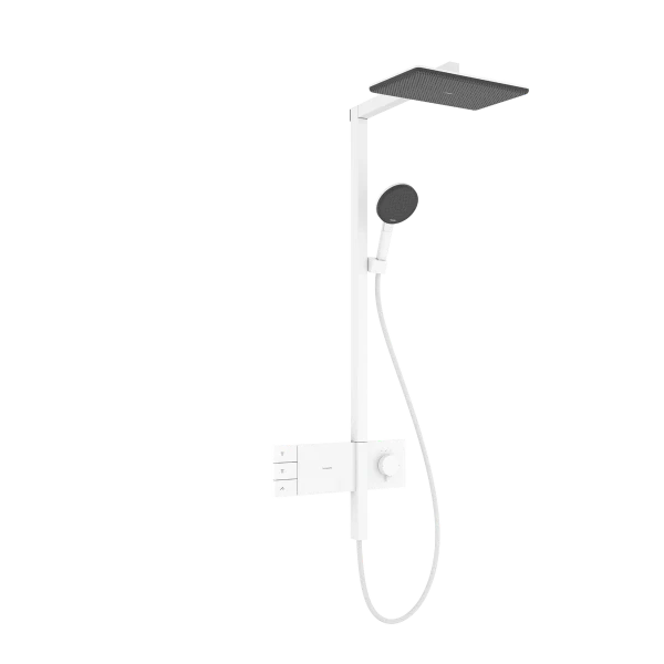 Hansgrohe Raindance Alive Q Showerpipe 210 x 340 mm 2jet avec thermostat ShowerSelect Comfort - Matt White