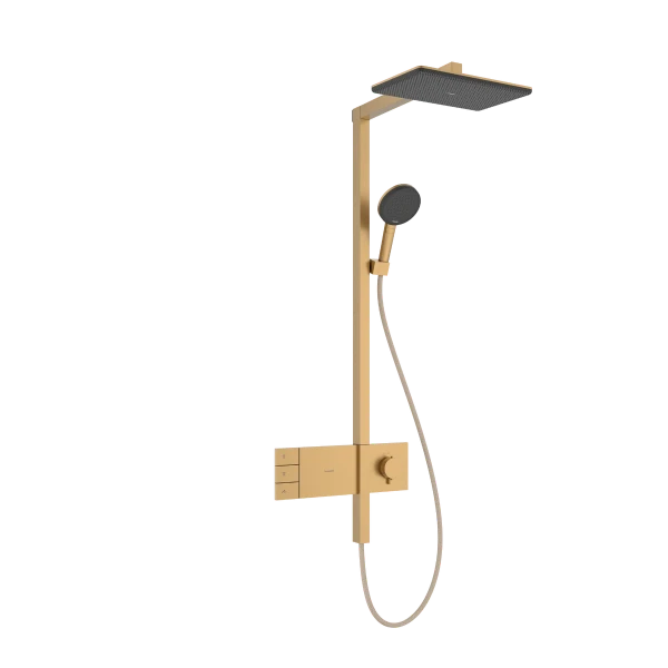 Hansgrohe Raindance Alive Q Showerpipe 210 x 340 mm 2jet avec thermostat ShowerSelect Comfort - Brushed Bronze