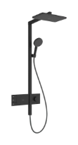 Hansgrohe Raindance Alive Q Showerpipe 210 x 340 mm EcoSmart avec thermostat ShowerSelect Comfort - Matt Black