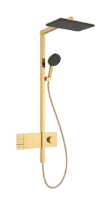 Hansgrohe Raindance Alive Q Showerpipe 210 x 340 mm EcoSmart avec thermostat ShowerSelect Comfort - Polished Gold Optic