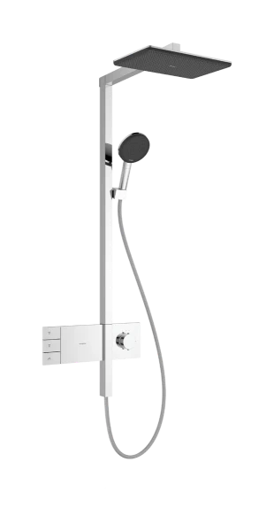 Hansgrohe Raindance Alive Q Showerpipe 210 x 340 mm EcoSmart avec thermostat ShowerSelect Comfort - chromé