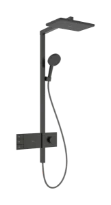 Hansgrohe Raindance Alive Q Showerpipe 210 x 340 mm EcoSmart avec thermostat ShowerSelect Comfort - Brushed Black Chrome