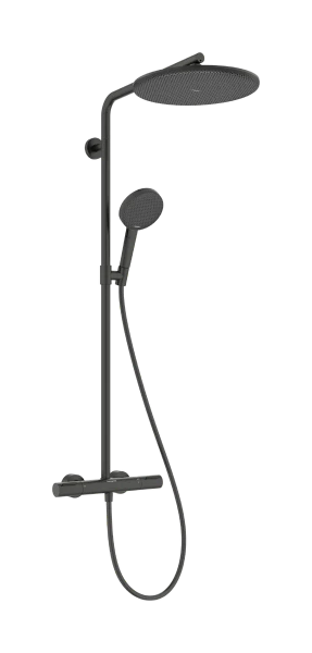 Hansgrohe Raindance Alive S Puro Showerpipe 300 mm 1jet avec thermostat Ecostat Element - Brushed Black Chrome