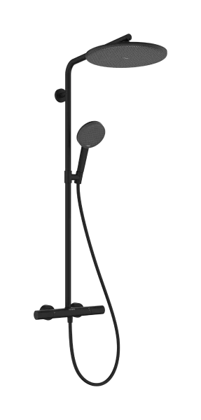 Hansgrohe Raindance Alive S Puro Showerpipe 300 mm 1jet EcoSmart avec thermostat Ecostat Element - Matt Black
