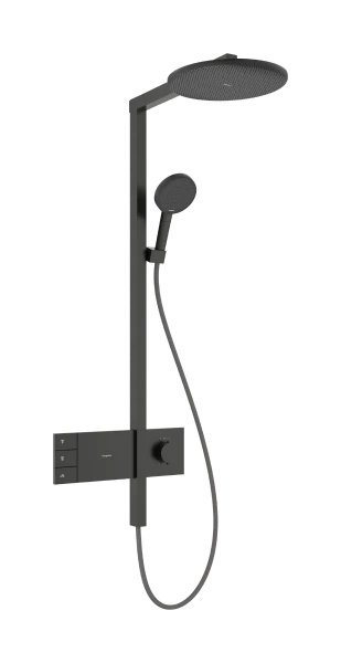Hansgrohe Raindance Alive S Showerpipe 300 mm 2jet EcoSmart avec thermostat ShowerSelect Comfort - Brushed Black Chrome