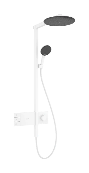 Hansgrohe Raindance Alive S Showerpipe 300 mm 2jet EcoSmart avec thermostat ShowerSelect Comfort - Matt White