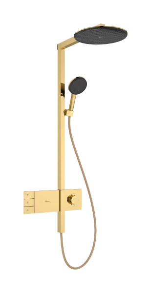 Hansgrohe Raindance Alive S Showerpipe 300 mm 2jet EcoSmart avec thermostat ShowerSelect Comfort - Polished Gold Optic