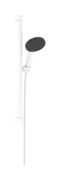 Hansgrohe Raindance Alive Select S set de douche 125 mm 3jet EcoSmart avec barre de douche Unica E Puro 650 mm et Easy Slide schuifstuk - Matt White