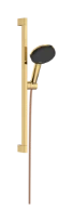 Hansgrohe Raindance Alive Select S set de douche 125 mm 3jet EcoSmart avec barre de douche Unica E Puro 650 mm et Easy Slide schuifstuk - Polished Gold Optic