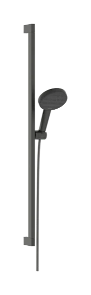 Hansgrohe Raindance Alive Select S set de douche 125 mm 3jet EcoSmart avec barre de douche Unica E Puro 900 mm et Easy Slide schuifstuk - Brushed Black Chrome