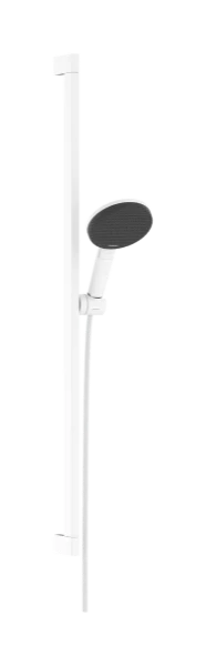 Hansgrohe Raindance Alive Select S set de douche 125 mm 3jet EcoSmart avec barre de douche Unica E Puro 900 mm et Easy Slide schuifstuk - Matt White