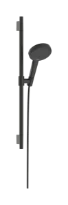 Hansgrohe Raindance Alive Select S set de douche 125 mm 3jet EcoSmart avec barre de douche Unica S Puro 650 mm - Brushed Black Chrome