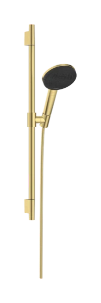 Hansgrohe Raindance Alive Select S set de douche 125 mm 3jet EcoSmart avec barre de douche Unica S Puro 650 mm - Polished Gold Optic