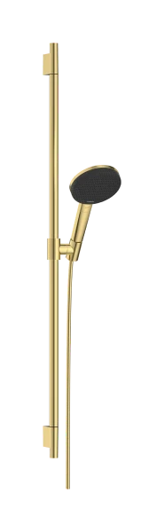 Hansgrohe Raindance Alive Select S set de douche 125 mm 3jet EcoSmart avec barre de douche Unica S Puro 900 mm - Polished Gold Optic
