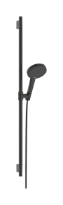 Hansgrohe Raindance Alive Select S set de douche 125 mm 3jet EcoSmart avec barre de douche Unica S Puro 900 mm - Brushed Black Chrome
