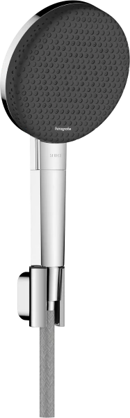 Hansgrohe Raindance Alive Select S support de douche 125 mm 3jet Ecosmart avec flexible de douche textile Designflex 1600 mm - chromé