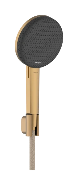 Hansgrohe Raindance Alive Select S support de douche 125 mm 3jet Ecosmart avec flexible de douche textile Designflex 1600 mm - Brushed Bronze