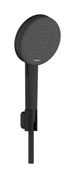Hansgrohe Raindance Alive Select S support de douche 125 mm 3jet Ecosmart avec flexible de douche textile Designflex 1600 mm - Matt Black