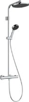 Hansgrohe Activera S Showerpipe 240 mm 1jet EcoSmart+ avec thermostat Ecostat Fine Varia - chromé