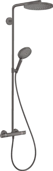 Hansgrohe Raindance S Showerpipe 240 mm 1jet PowderRain EcoSmart+ avec thermostat - Brushed Black Chrome