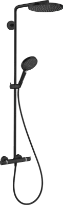 Hansgrohe Raindance S Showerpipe 240 mm 1jet PowderRain EcoSmart+ avec thermostat - Matt Black