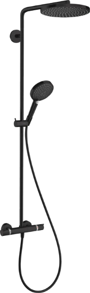 Hansgrohe Raindance S Showerpipe 240 mm 1jet PowderRain EcoSmart+ avec thermostat - Matt Black