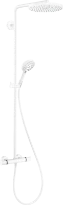 Hansgrohe Raindance S Showerpipe 240 mm 1jet PowderRain EcoSmart+ avec thermostat - Matt White