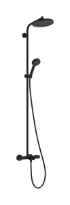 Hansgrohe Activera S Showerpipe 240 mm EcoSmart avec avec badthermostat Ecostat Fine - Matt Black