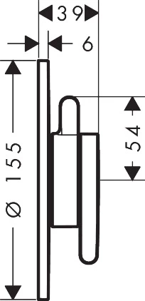Hansgrohe Axor One inbouwmengkraan voor 2 functies - Brushed Black Chrome