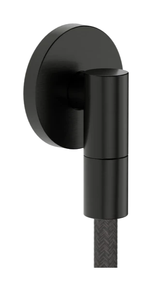 Hansgrohe FixFit Fine S raccord mural avec clapet anti-retour - Brushed Black Chrome