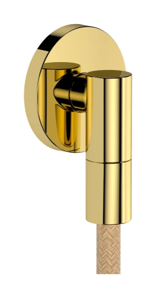 Hansgrohe FixFit Fine S raccord mural avec clapet anti-retour - Polished Gold Optic