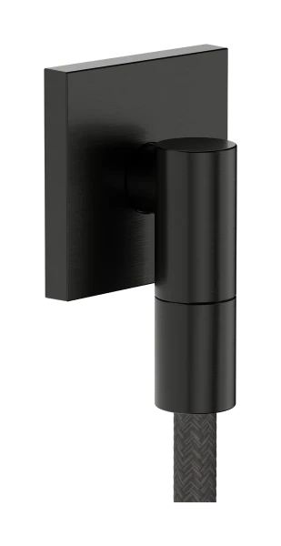 Hansgrohe FixFit Fine E raccord mural avec clapet anti-retour - Brushed Black Chrome