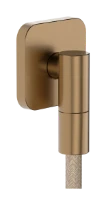 Hansgrohe FixFit Fine Q raccord mural avec clapet anti-retour - Brushed Bronze
