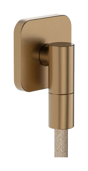 Hansgrohe FixFit Fine Q raccord mural avec clapet anti-retour - Brushed Bronze