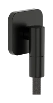 Hansgrohe FixFit Fine Q raccord mural avec clapet anti-retour - Brushed Black Chrome