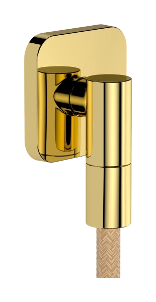 Hansgrohe FixFit Fine Q raccord mural avec clapet anti-retour - Polished Gold Optic